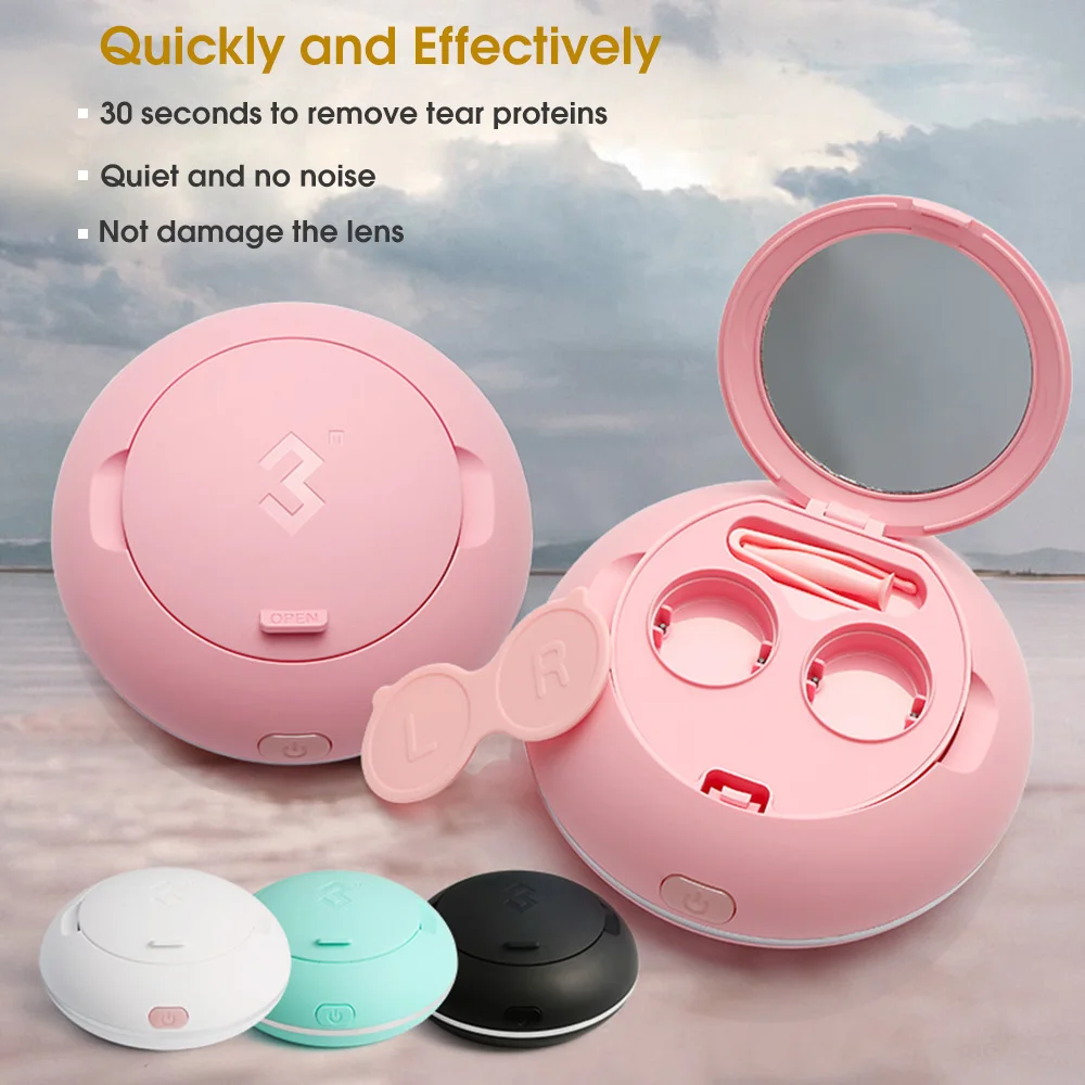 

Electric Contact Lens Cleaner Colored Contact Lenses Automatic Washer Cleaner Case For Eyes Care Kit