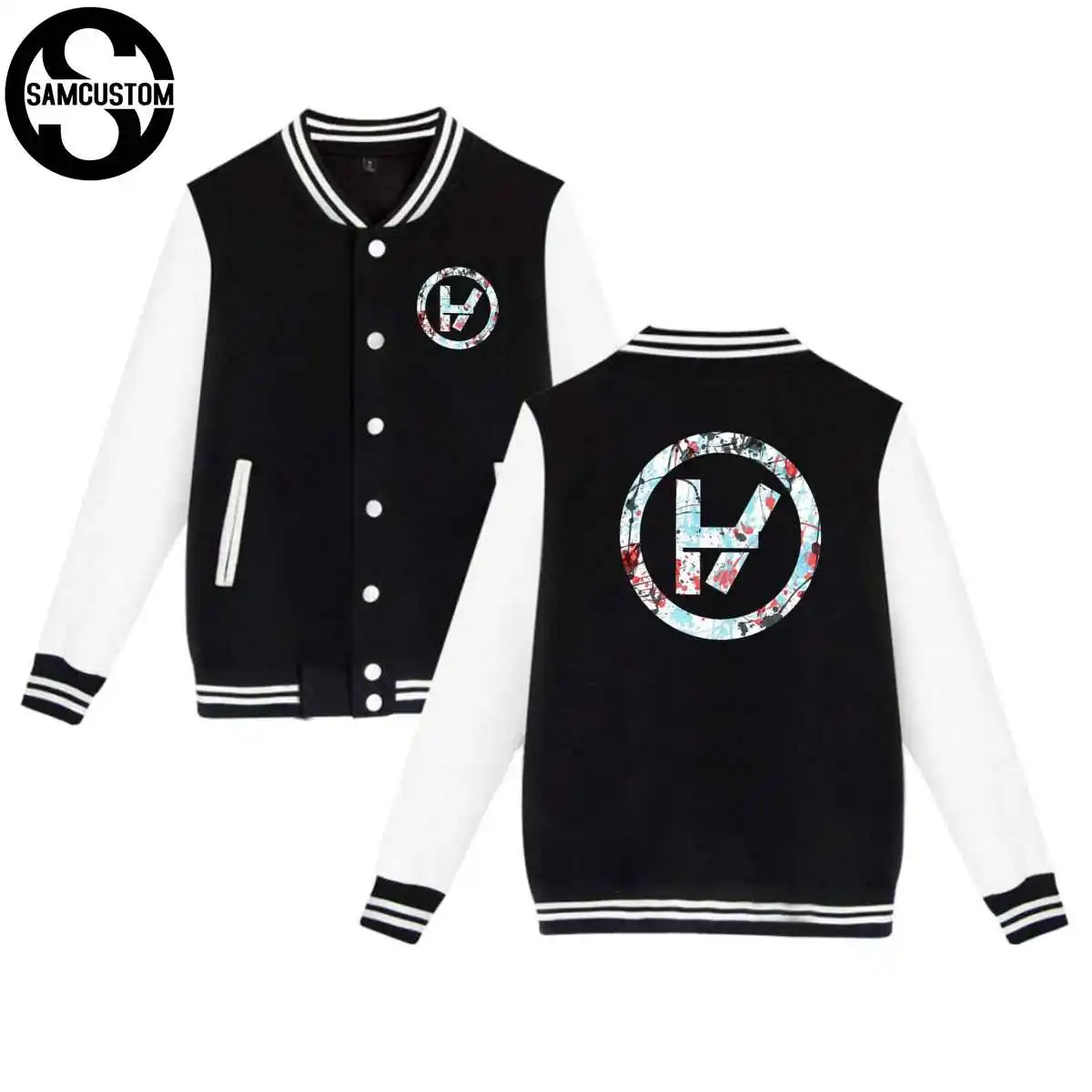 SAMCUSTOM love twenty one pilots 3D Мужская бархатная теплая бейсбольная форма спортивная