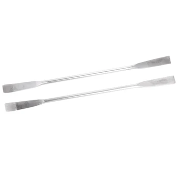 

2Pcs 125mm Length Double Head Lab Instruments Stainless Steel Sampling Spatula
