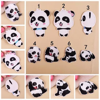 

1PCS Chinese Panda Creative Handsome Embroidery Patch Iron On Clothes Pattern for Clothes DIY Decorative Jacket Stickers