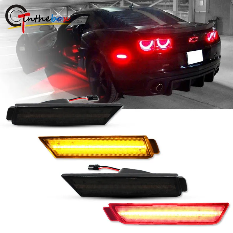 Gtinthebox car Front Amber Rear Red LED Side Marker Lights For 2010