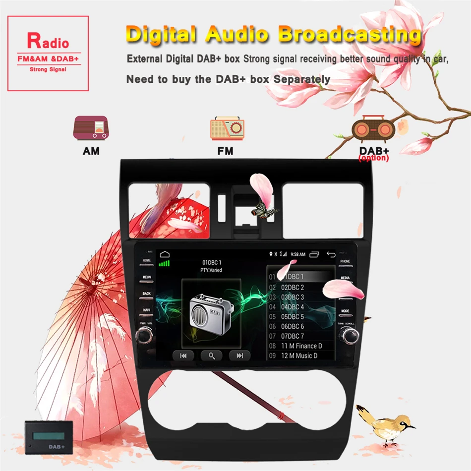 Sale Android 9.0 car dvd gps player For Subaru Forester XV WRX 2012-2018 2019 2 din car radio navigation stereo Tape Recorder player 4