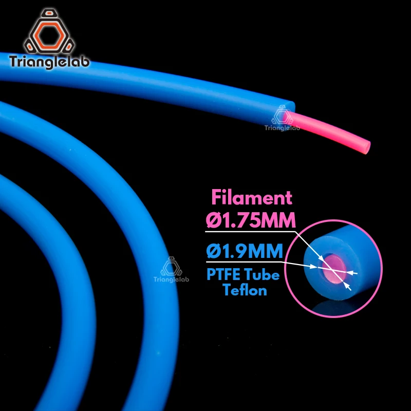 Trianglelab hotend PTFE трубка тефлонто для prusa i3 anet mk8 1,75 мм нить ID1.9mmOD4mm Capricornus трубка