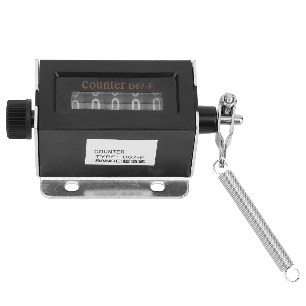 Mini Digital Counter 0-99999 5 Digit Number Hand Tally Click Timer Mechanical Resettable Manual Pull Stroke Counter D67F hand tally counter electronic counter