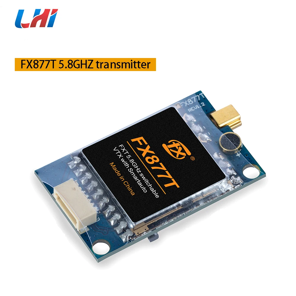 

FXT FX877T 5.8Ghz 37CH Switchable power video transmitter with Smartaudio for fpv camera Racing Drone quadrocopter