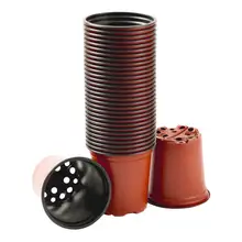 20pcs Pp Two-color Flower Pot Gardening Soft Plastic Seedling Pot Breathable  Not Easy To Deform And Durable Home Gardening