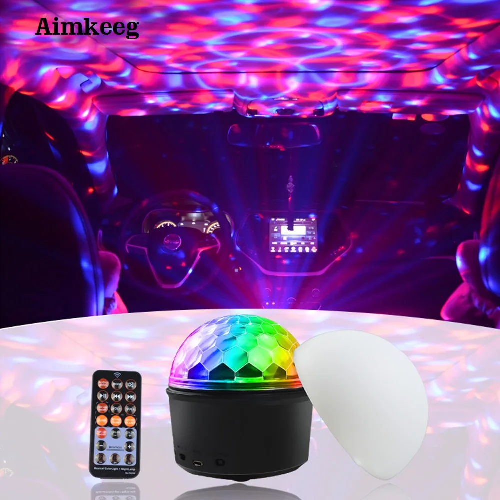 

New USB Colorful Smart Night Light Wireless Bluetooth MP3 Speaker Light Party Christmas Day Light Decoration Disco Stage Light