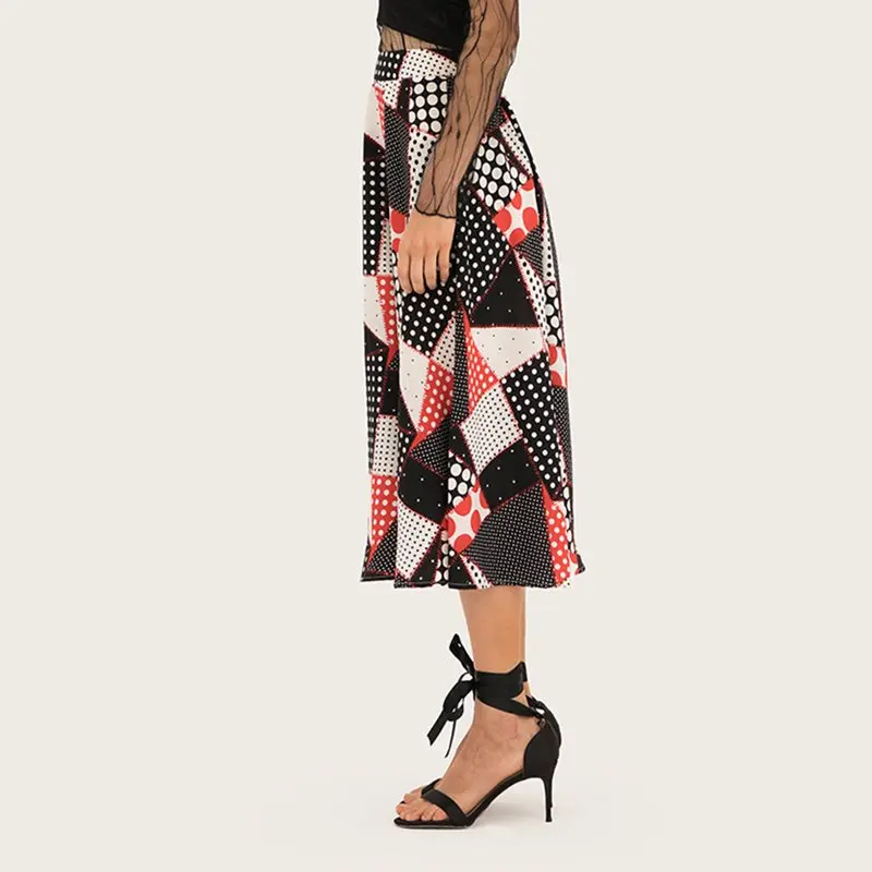 Sweet Vintage Long Skirt Casual Elegant Black Beach Boho Sexy Lady Women Aline Summer Geometric Print Female Fashion Retro Skirt Sweet Vintage Long Skirt Casual Elegant Black Beach Boho Sexy Lady Women Aline Summer Geometric Print Female Fashion Retro Skirt