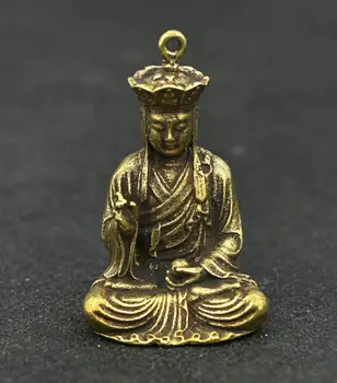 

Collection Chinese Brass Carved Xuan Zang Tang Monk Tang Seng Exquisite Small Pendant Statue