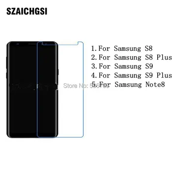 

200pcs/lot clear screen protector for samsung galaxy s 8 9 plus note8 screen protective film screen guard with cleaning cloth