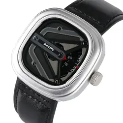 Хронометрист творческий часы случае кварцевые часы для мужчин для женщин High tech Sense аналоговые наручные часы кожаный ремешок часы