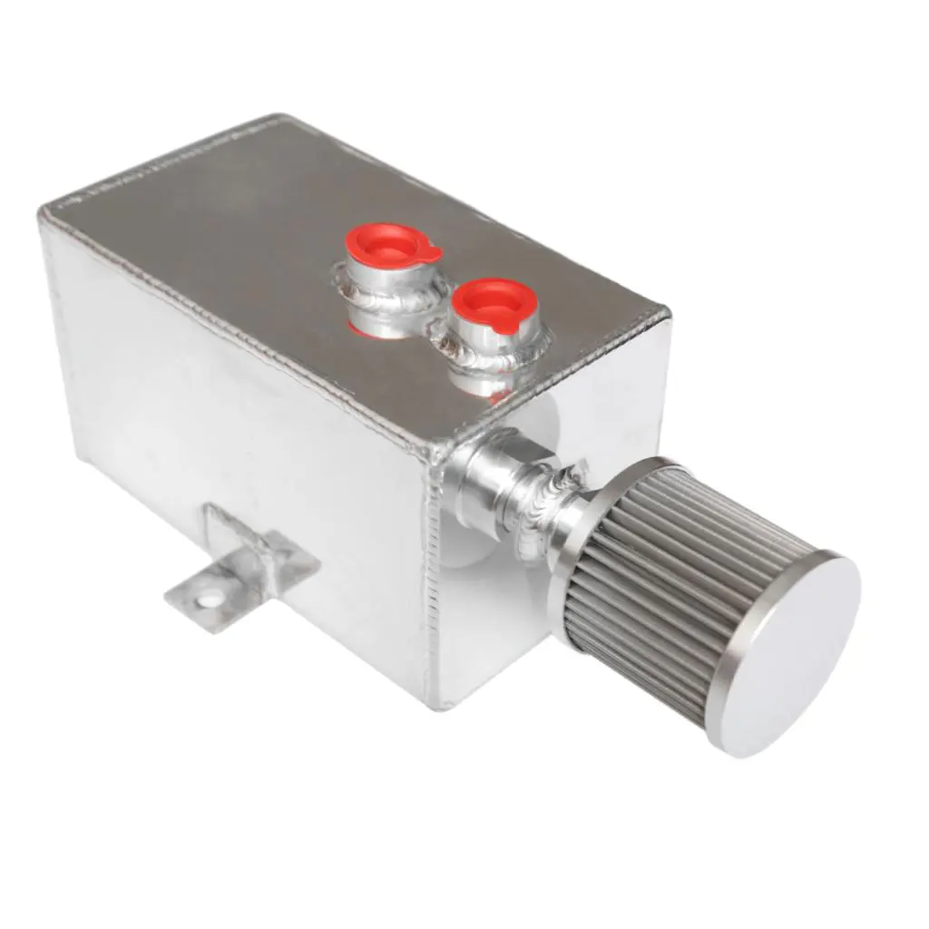 

Aluminum Alloy 3L Baffled Oil Catch Can Breather Tank with Filter Sliver