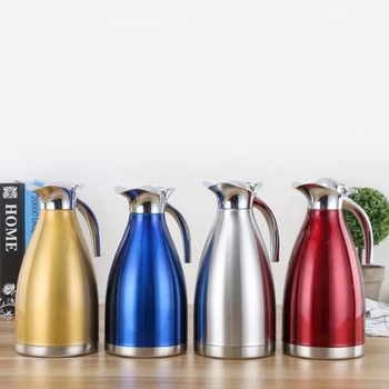 

Stainless steel pot Household double vacuum thermos European coffee pot gift customization High capacity Long-term insulation