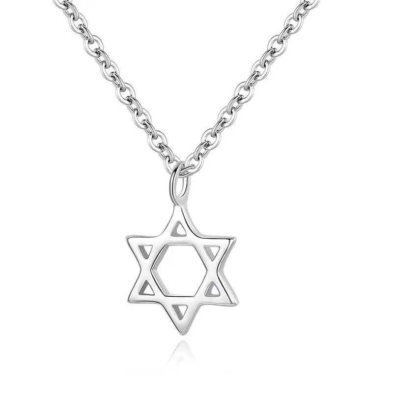

New Arrivals 925 Sterling Silver Six-pointed star Necklaces & Pendants For Women Hot Fashion sterling-silver-jewelry