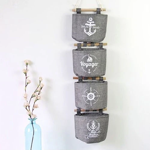 Practical Cotton Linen Wall Door Closet Hanging Storage Bag Sundries Organizer | - Цена: 