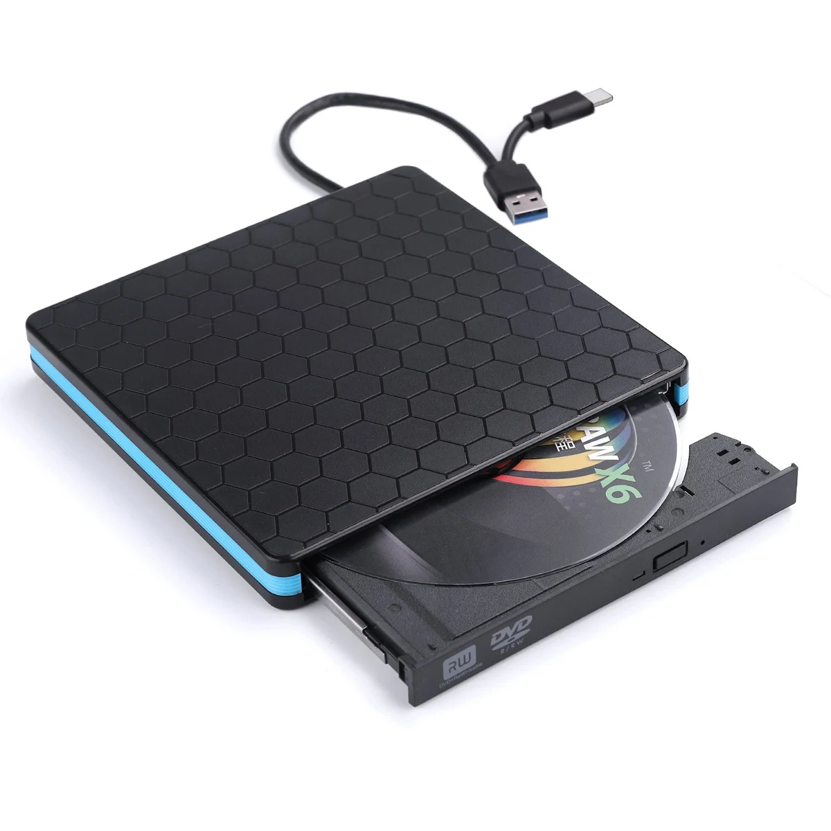 USB C + USB3.0 2 в 1 DVD привод внешний CD диск Superdrive +/ RW ГОРЕЛКА оптический совместим с Appl| |