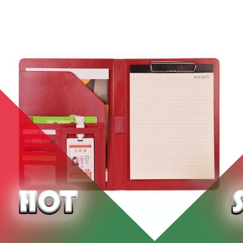 

office stationery multi - functional clip board A4 contract signing leather file folder bag sales negotiation escolar/W003