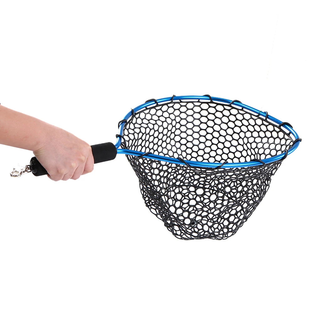 Lightweight Fly Fishing Landing Net Catch and Release Fish Saver Rubber