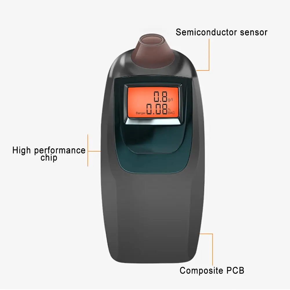 Портативный алкотестер для дыхания, детектор движения, высокоточный Алкотестер с ЖК-дисплеем, тестер алкоголя