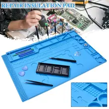 Термостойкая паяльная станция BGA коврик силиконовый Теплоизоляционный пистолет ремонтный инструмент обслуживание платформа Настольный коврик