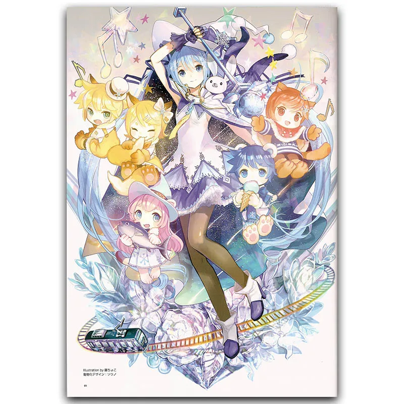 Hatsune Miku Vocaloid Art Шелковый тканевой плакат с принтом 30x45 см 60x90 Сексуальная