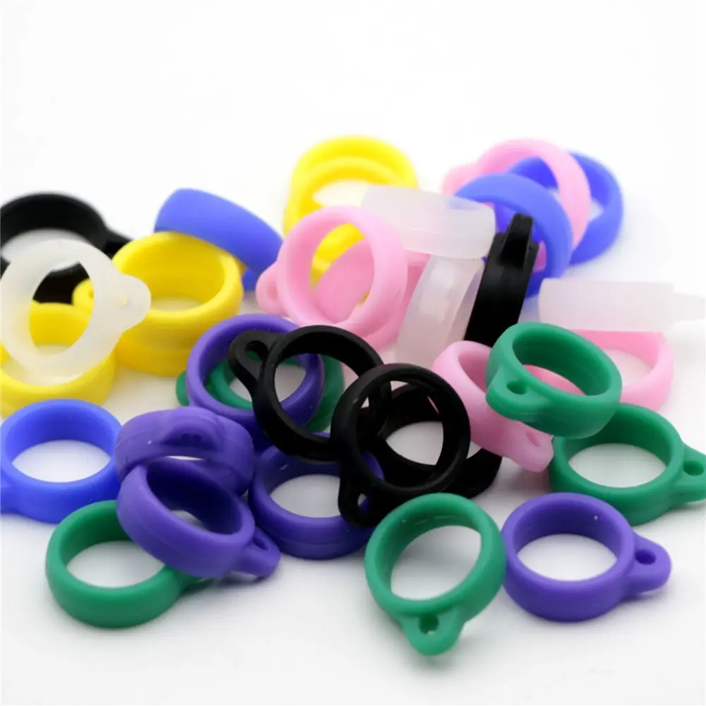 

New 5PCS Silicone Rubber E-cig Vapor Pen Lanyard Rings Colorful Useful Silicon/Rubber rings Electronic Cigarette Accessories