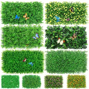 

Artificial Plants Grass Artificial Plants Lifelike Turf Photography Prop Greenery Wall Plant Privacy Fence Wedding Decoration