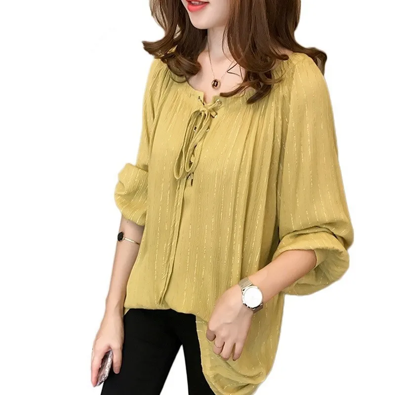 

Autumn Blouse Shirt Women Plus Size 4xl Long Sleeve Striped Shirt Women Bow Blusas Mujer De Moda 2018 Blusa Elegantes Blouses