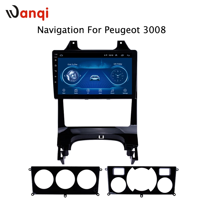 Скидка 9 дюймов Android 8,1 font b gps b font навигация автомобильный dvd плеер для peugeot 3008 2009 2010 2015 с Bluetooth WiFi