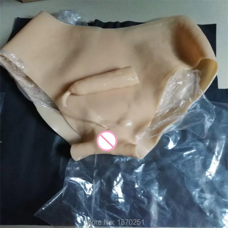 Drag false Yin briefs male transgender pants drag crossdress pluggable silica gel inside the vagina clothing sex toys