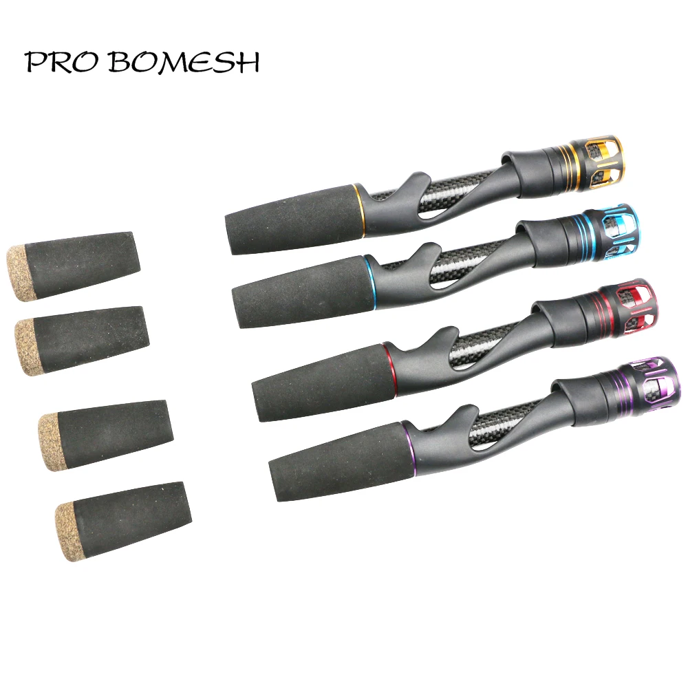 

Pro Bomesh 1Set Aluminum Locking Nut +3K Carbon Tube Spinning EVA Handle Kit DIY Fishing Rod Pole Accessory Repair Rod
