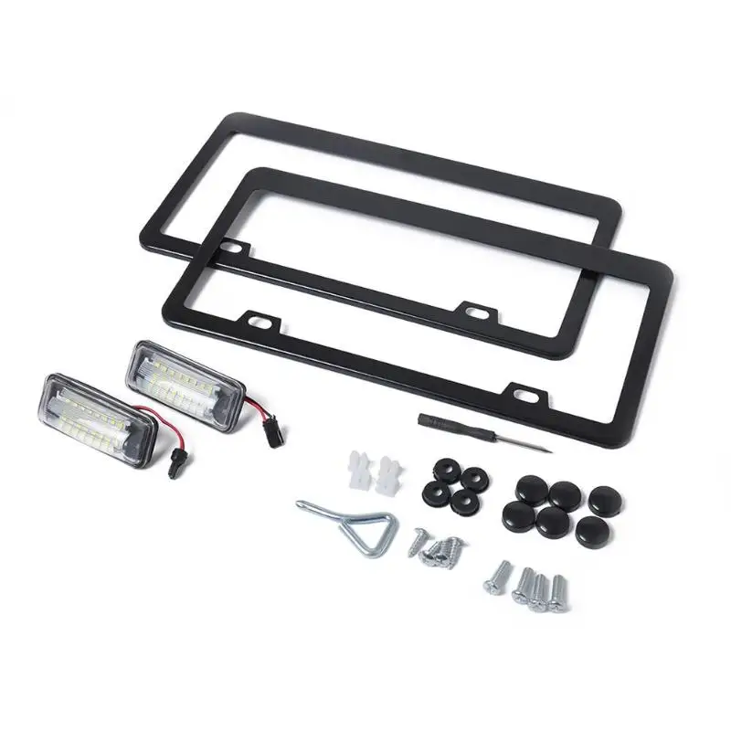 

VODOOL 2Pcs LED License Number Plate Lights With Mount Frame Repair Kit For Toyota 86 GT86 FT86 Subaru Impreza License Plat Lamp