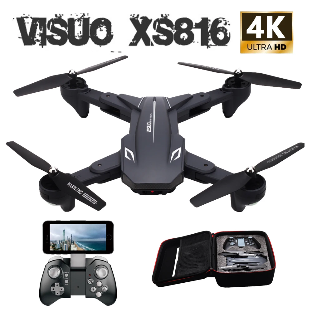VISUO XS816 Foldable Long Endurance Dual Camera WiFi 2+0.3MP Optical Flow Drone 