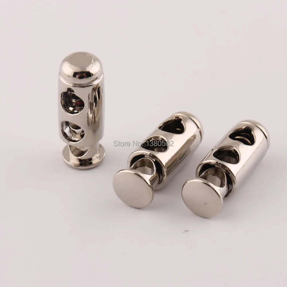 10pcs/lot Cord End Adjuster Double Barrel Lock 24mm Metal Paracord Toggle Locks for hat backpack Garment accessories | Дом и сад
