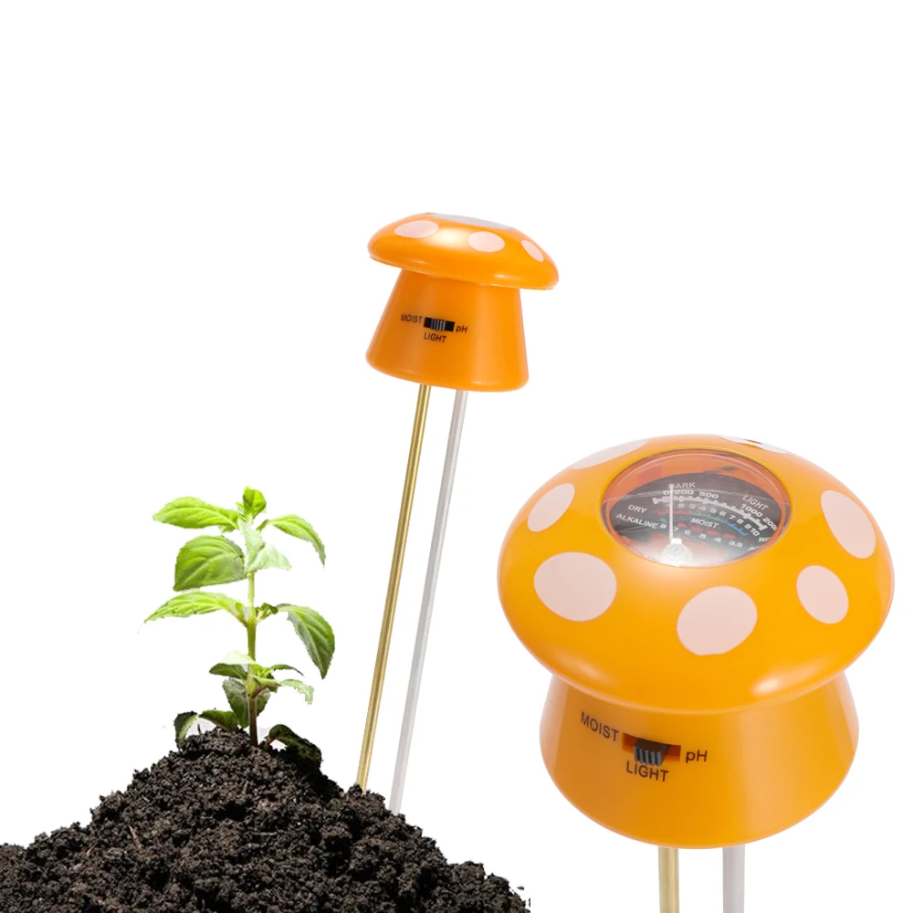

3 in 1 Soil PH Meter Double Probe Professional Soil Moisture PH Environment Sunlight Intensity Meter No Need For Batteries