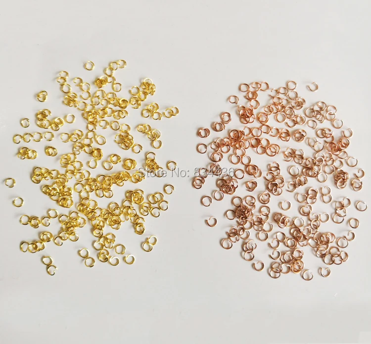 

Free Shipping gold rose gold color 0.4X3mm stainless steel jump rings DIY necklaces bracelets accessories jewelry parts 500pcs