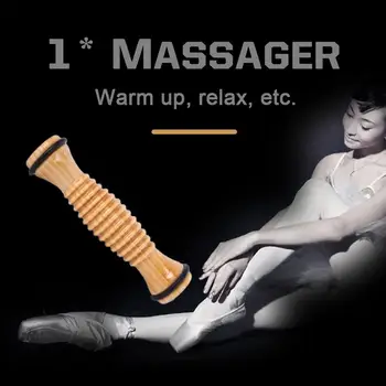 

1 Set Of Ballet Foot Massager Instep Shaper Foot Roller Bar Relaxation Pressure Reducer Solid Wooden Foot Massager