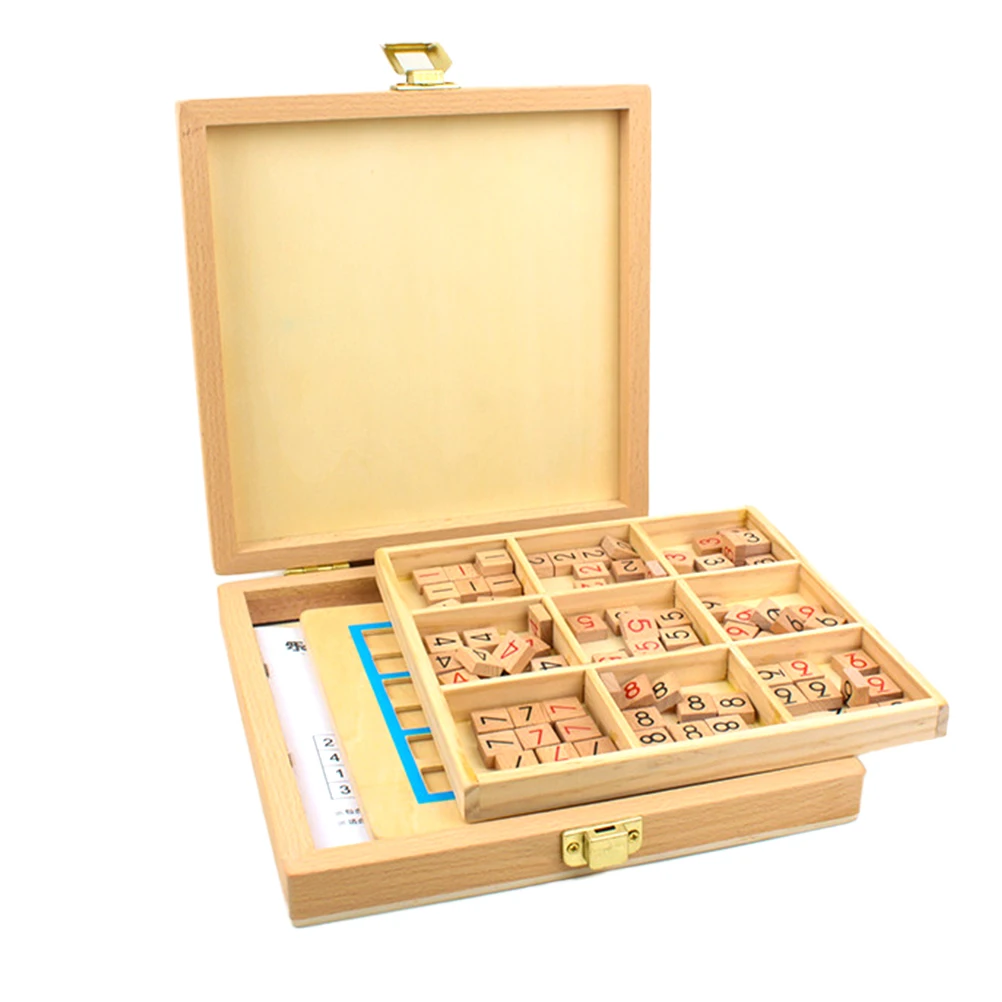 

A Set of Educational Intellectual Logical Training Sudoku Reasoning Numbers Checkerboard Board Game Puzzles Table Toy for kids