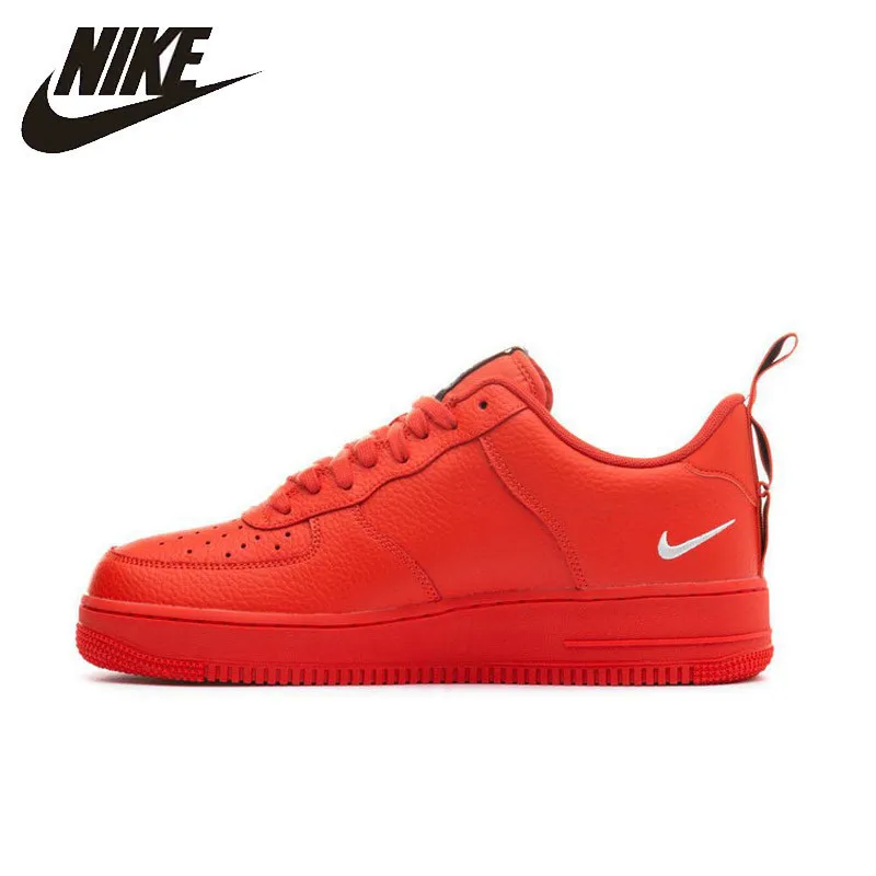 

Nike Air Force 1 AF1 Men Skateboarding Shoes Bright Red Deconstruction Simple Version Leisure Time Sneakers # AJ7747-800