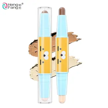 

Double Head 3D Bronzer Highlighter Stick Face Makeup Concealer Pen Texture Contour Pencil 3.4g Makeup Brand HengFang #H8469