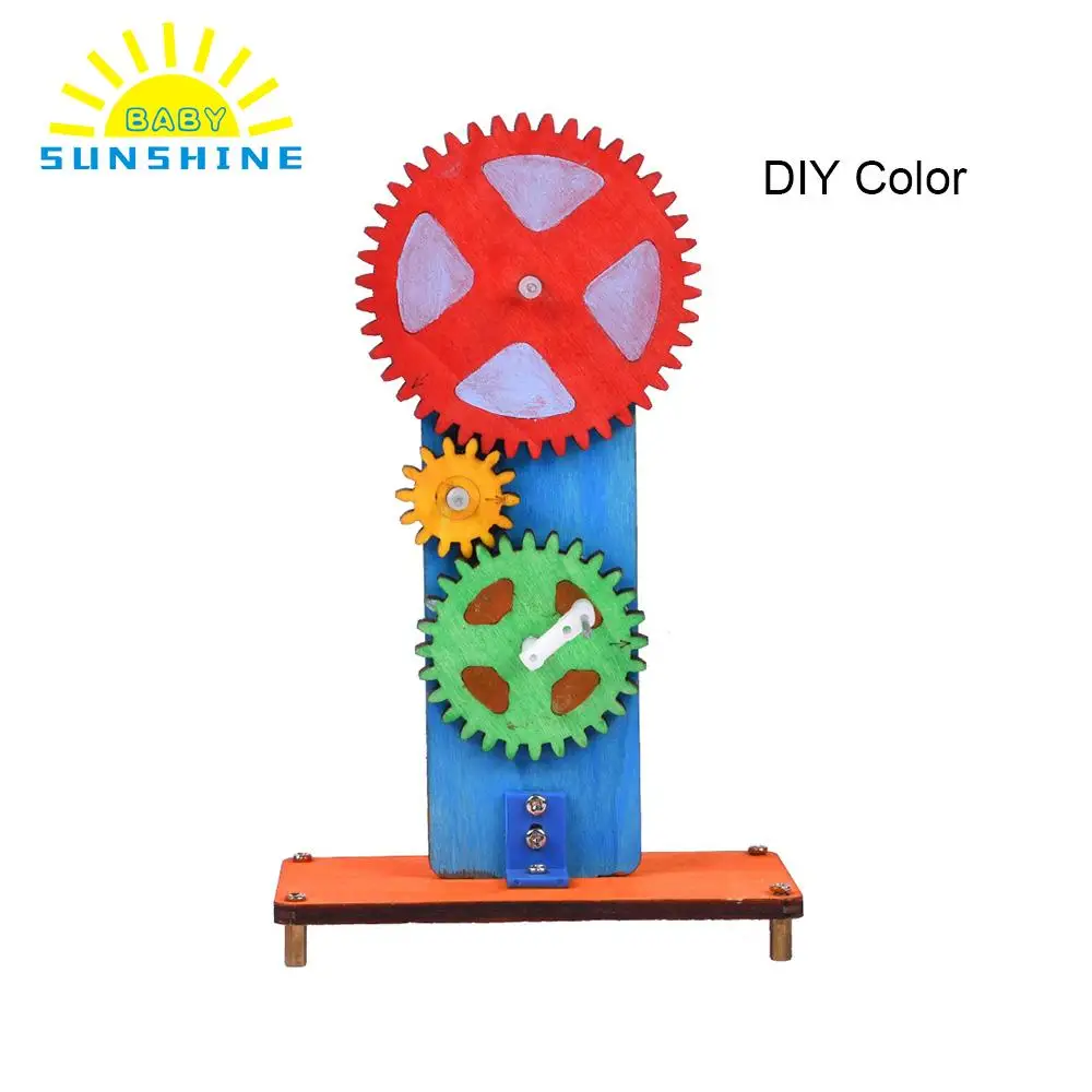 

Science Technology Experiments Classroom Inventions Assembled Models Toys Educational Tool Kit-Gear combination for Children 10+