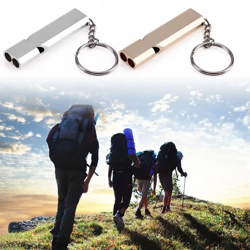 

Double-frequency Whistle Keychain Emergency Survival Keychain Aerial Aluminum Alloy Camping Hiking Sport Accessory Tool Fashion