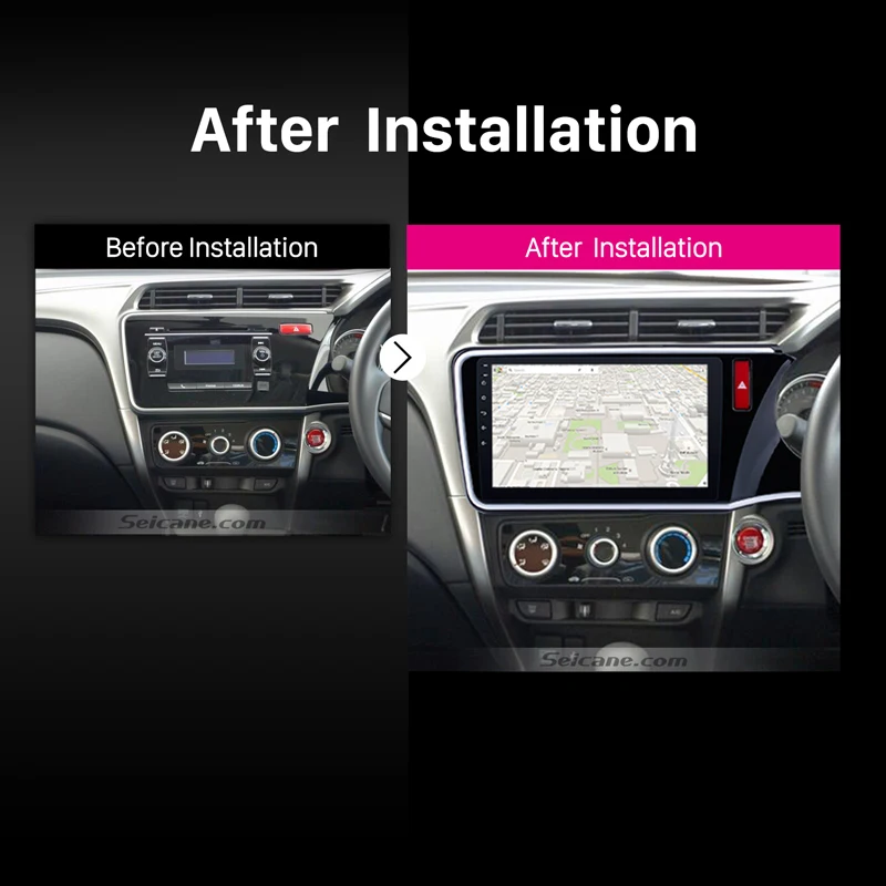 Discount Seicane Android 6.0/7.1/8.1 10.1 inch Car Radio GPS Stereo Video Multimedai Player For HONDA CITY RHD 2014 2015 2016 2017 5