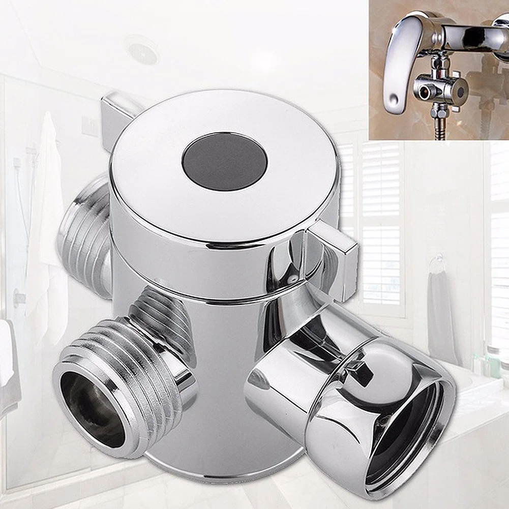 

Bathroom G1/2" Shower Diverter Tap 3-way M/F Adapter Splitter