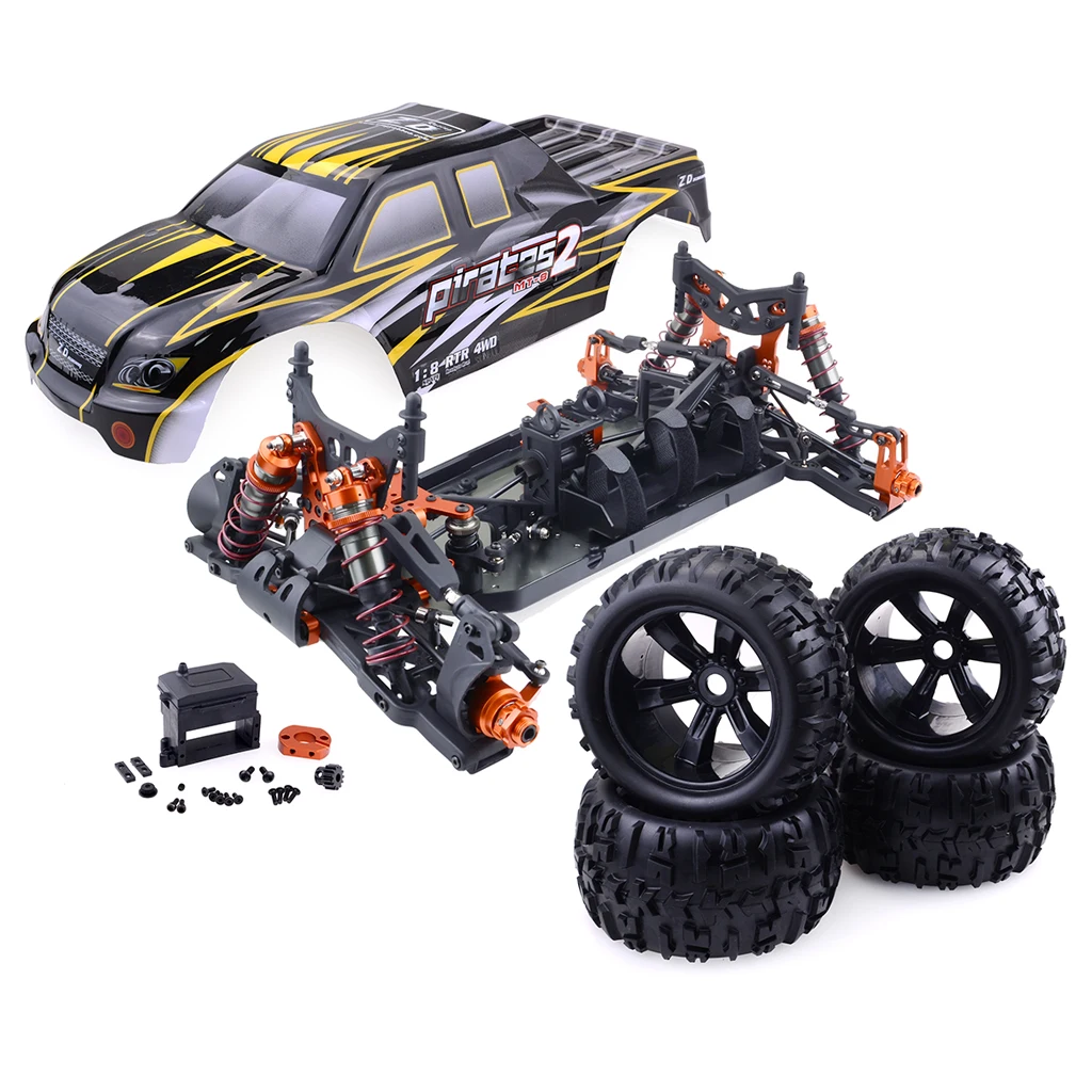 ZD гоночный автомобиль 120A водонепроницаемый бесщеточный ESC Monster Truck 1/8 полномасштабный крошечный настоящий гоночный автомобиль сплав 6061 DIY Рама Комплект Версия