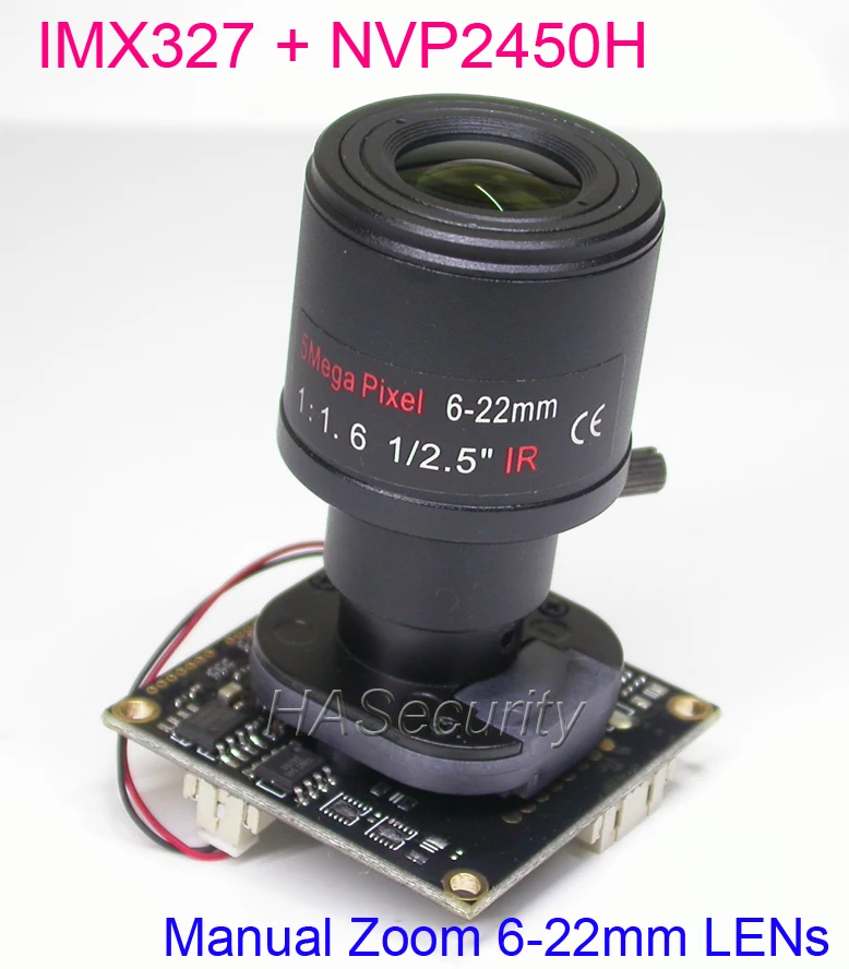 Ручной зуммируемый объектив HDR (WDR) AHD H / CVBS 1/2.8 &quotSTARVIS IMX327 CMOS NVP2450 камера