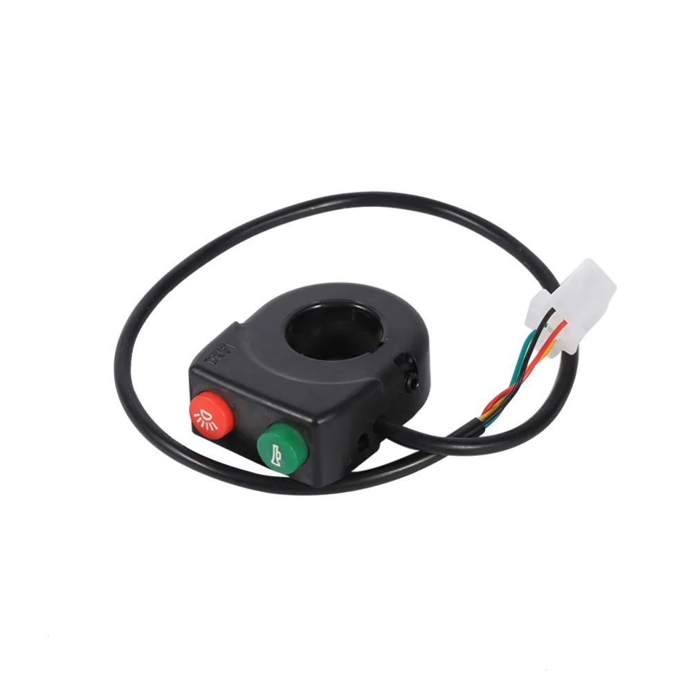 12V Horn Head Light Black On-Off Button Handlebar Switch For Motorcycle Scooter for 7/8" diameter handlebar motorcycle E-bike