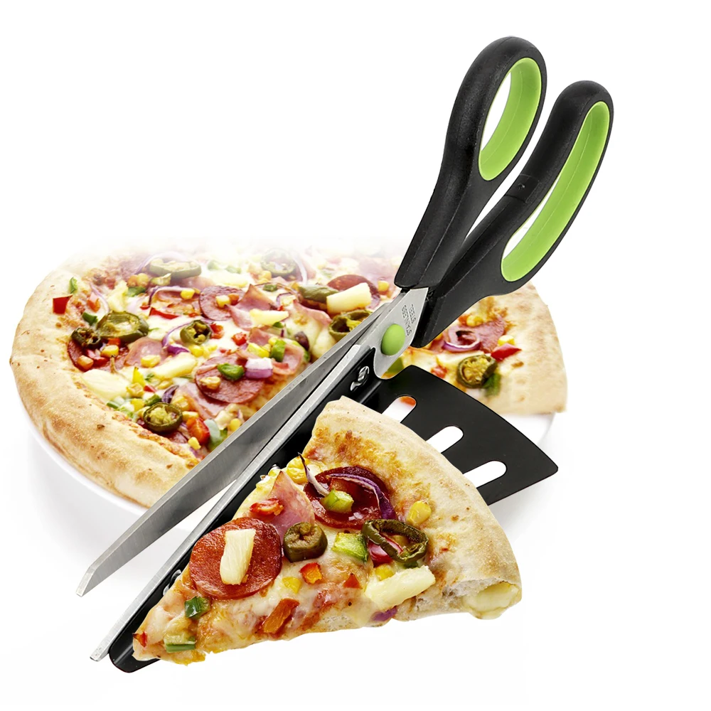 Stainless Steel Pizza Cutter Slicer Baking Tools Pizza Cutting Tools Pizza Scissors Knife Multi-functional