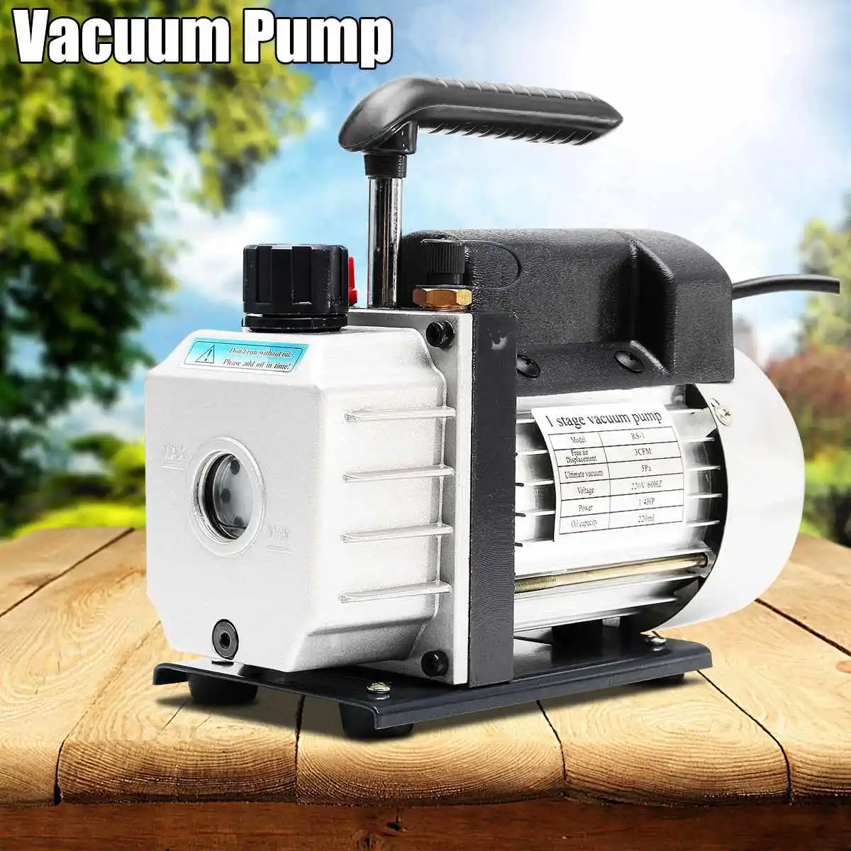 

220V 180W 60HZ 3CFM Vacuum pump Air conditioni Add fluoride tool Vacuum pump set refrigerant table Refrigerant tube