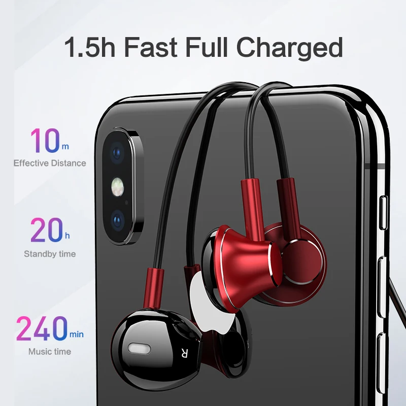 FLOVEME B11 bluetooth наушники с шейным ремешком беспроводные для iPhone Xiaomi стерео